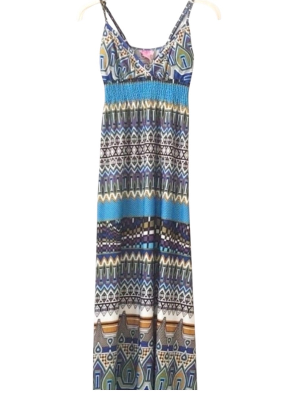 She's Cool V-Neck Multi Color Maxi Dress S